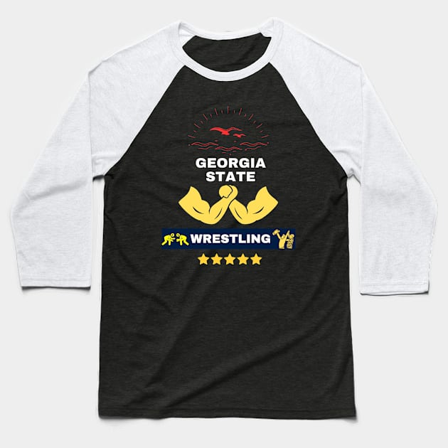 Georgia State wrestling Baseball T-Shirt by ARTA-ARTS-DESIGNS